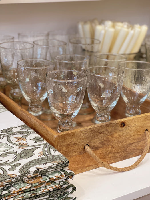 Hammered Red Wine Glass