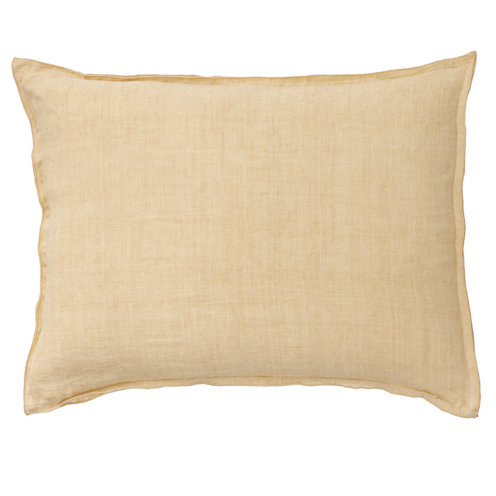 Straw Yellow Cotton Linen Cushion 50 x 70 cm