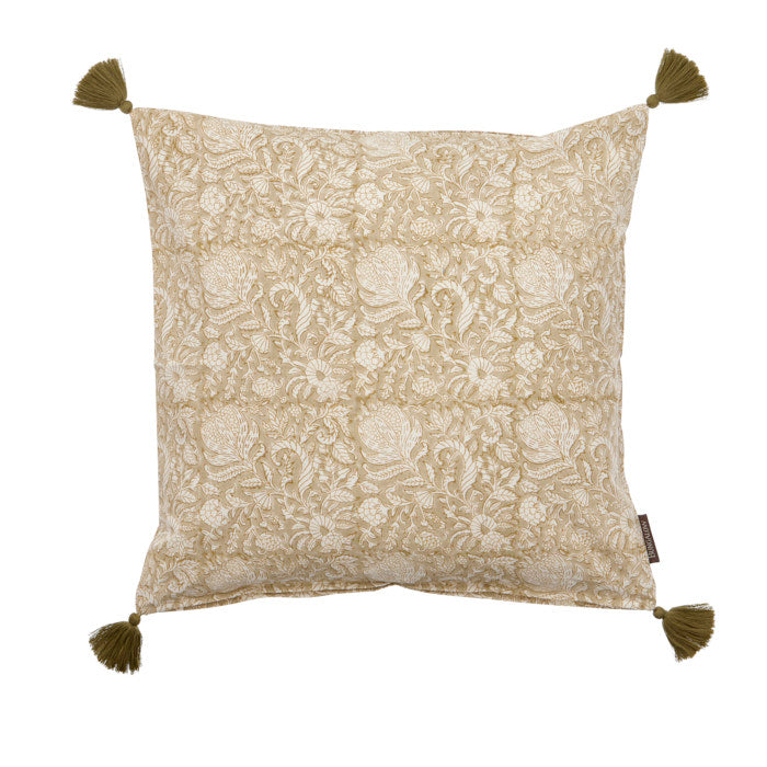 Dimapur Desert Block Printed Cotton Cushion 50 x 50 cm