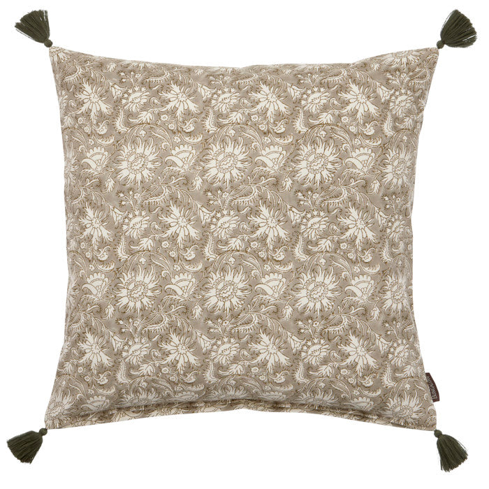 Phalanpur Sand Block Printed Cotton Cushion 60 x 60 cm
