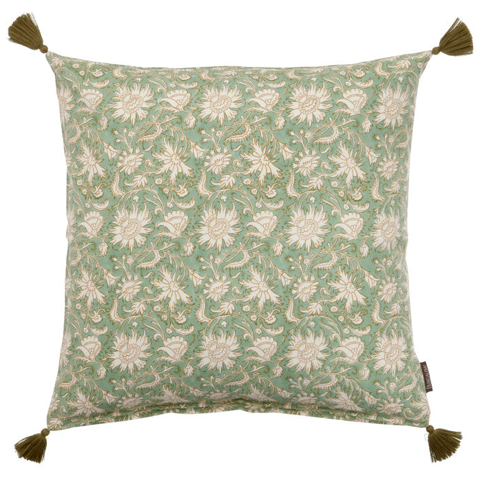 Phalanpur Ivy Block Printed Cotton Cushion 60 x 60 cm
