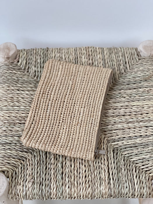 Raffia Woven Clutch Purse