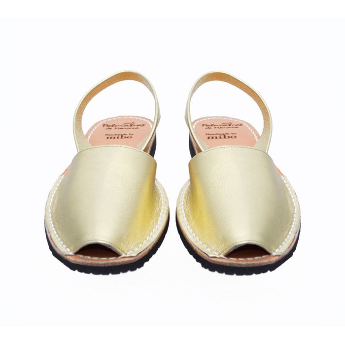 Palmaira Leather Sandal In Gold