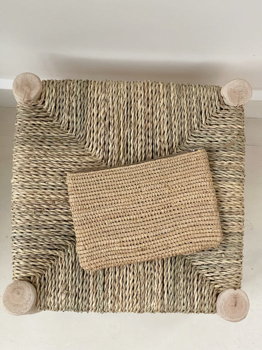 Raffia Woven Clutch Purse