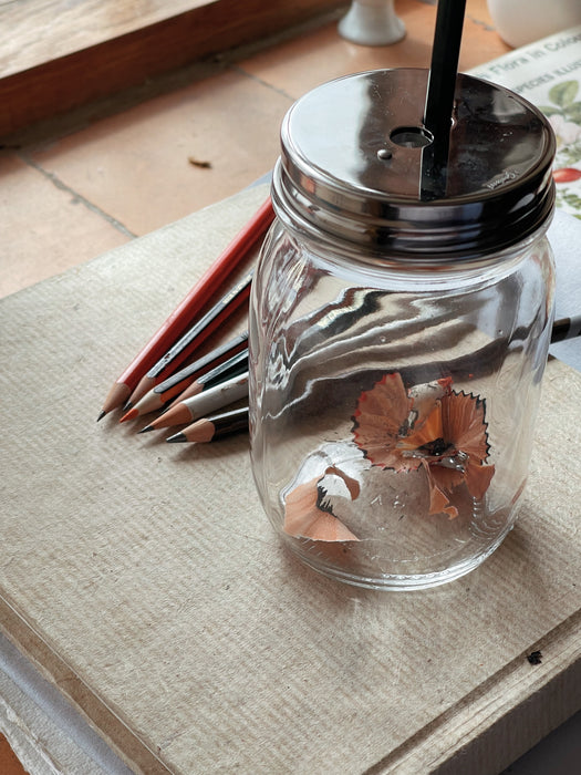 Pencil Sharpener Cap for Glass Jar