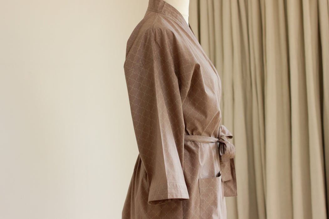 Tile Cotton Kimono Robe and Wash Bag