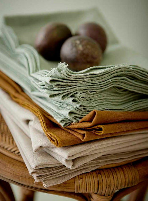 Pair of Mirra Sand Linen Tea Towels