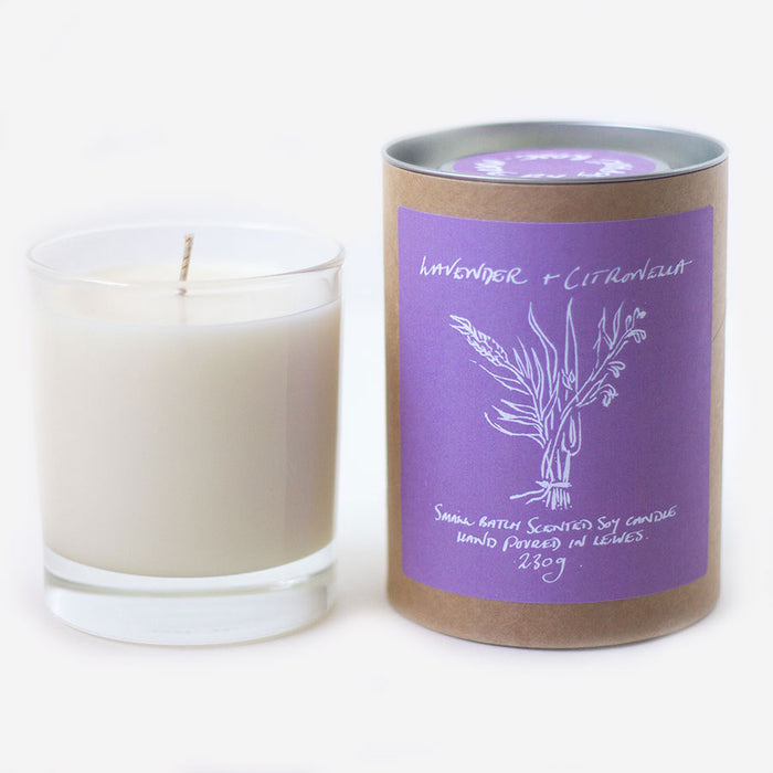 Lavender + Citronella Scented Soy Candle