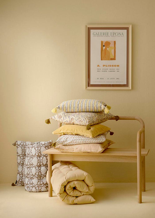 Cotton Block Printed Mattress Savannah Ash