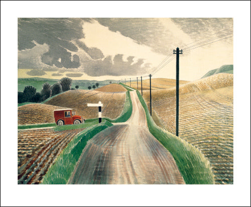 Wiltshire Landscape by Eric Ravilious Greeting Card