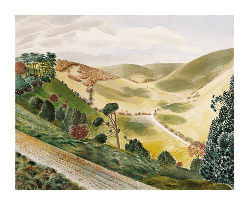 The Causeway, Wiltshire Downs 1937 Eric Ravilious Greeting Card
