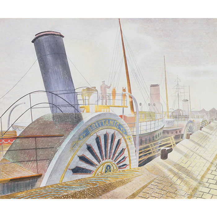 Paddle Steamers, Bristol Quay By Eric Ravilious