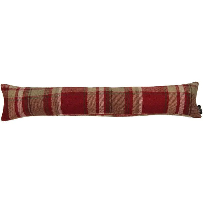 Heritage Red + White Tartan Draught Excluder