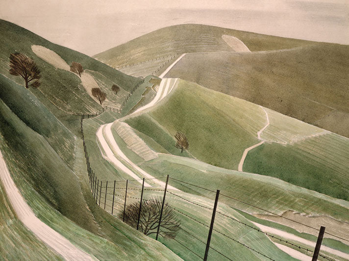 Chalk Paths By Eric Ravilious Greeting Card