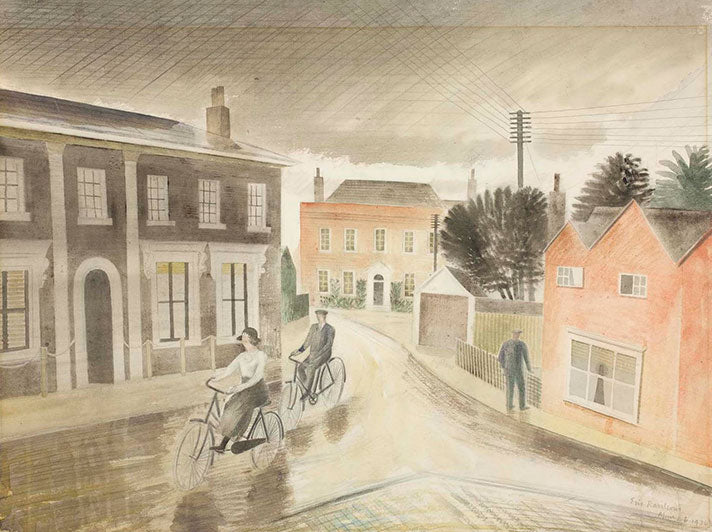 Village Street By Eric Ravilious Greeting Card