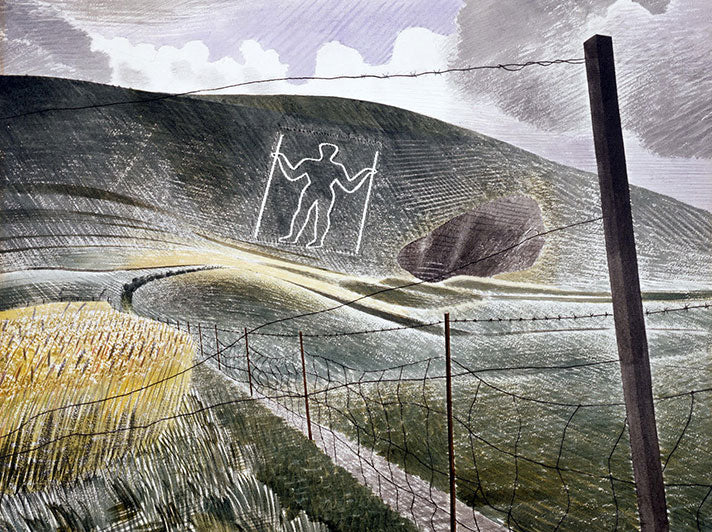 The Wilmington Giant By Eric Ravilious Greeting Card