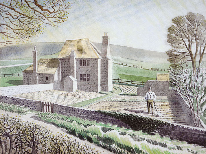 Shepherd's Cottage, Firle By Eric Ravilious Greeting Card