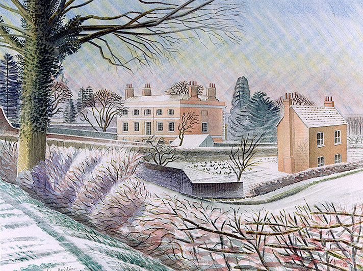 Vicarage in Winter by Eric Ravilious Greeting Card