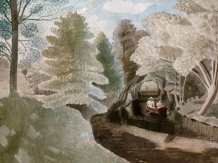 Two Figures in a Boat | 1941 by Eric Ravilious Greeting Card